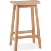 ALTEREGO Tabouret snack mi-hauteur 'DUMAS MINI' en bois finition naturelle