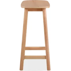 ALTEREGO Tabouret snack mi-hauteur 'DUMAS MINI' en bois finition naturelle