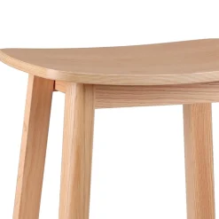 ALTEREGO Tabouret snack mi-hauteur 'DUMAS MINI' en bois finition naturelle
