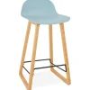 ALTEREGO Tabouret snack mi-hauteur 'MAKI MINI' bleu style scandinave Discount