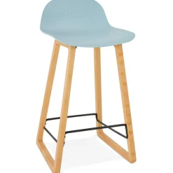 ALTEREGO Tabouret snack mi-hauteur 'MAKI MINI' bleu style scandinave Discount