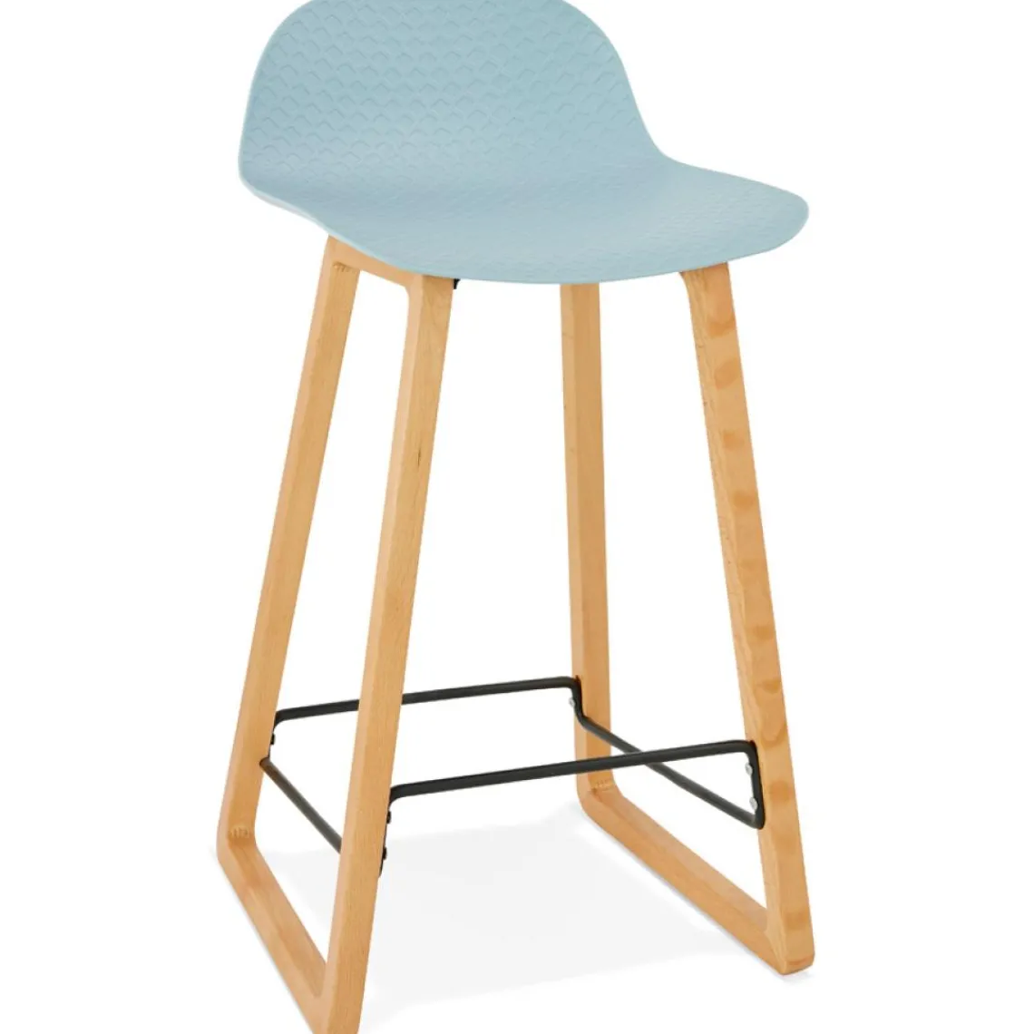 ALTEREGO Tabouret snack mi-hauteur 'MAKI MINI' bleu style scandinave Discount