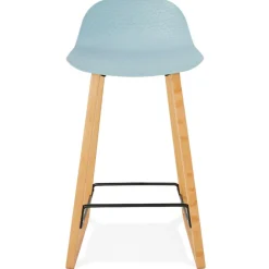ALTEREGO Tabouret snack mi-hauteur 'MAKI MINI' bleu style scandinave Discount