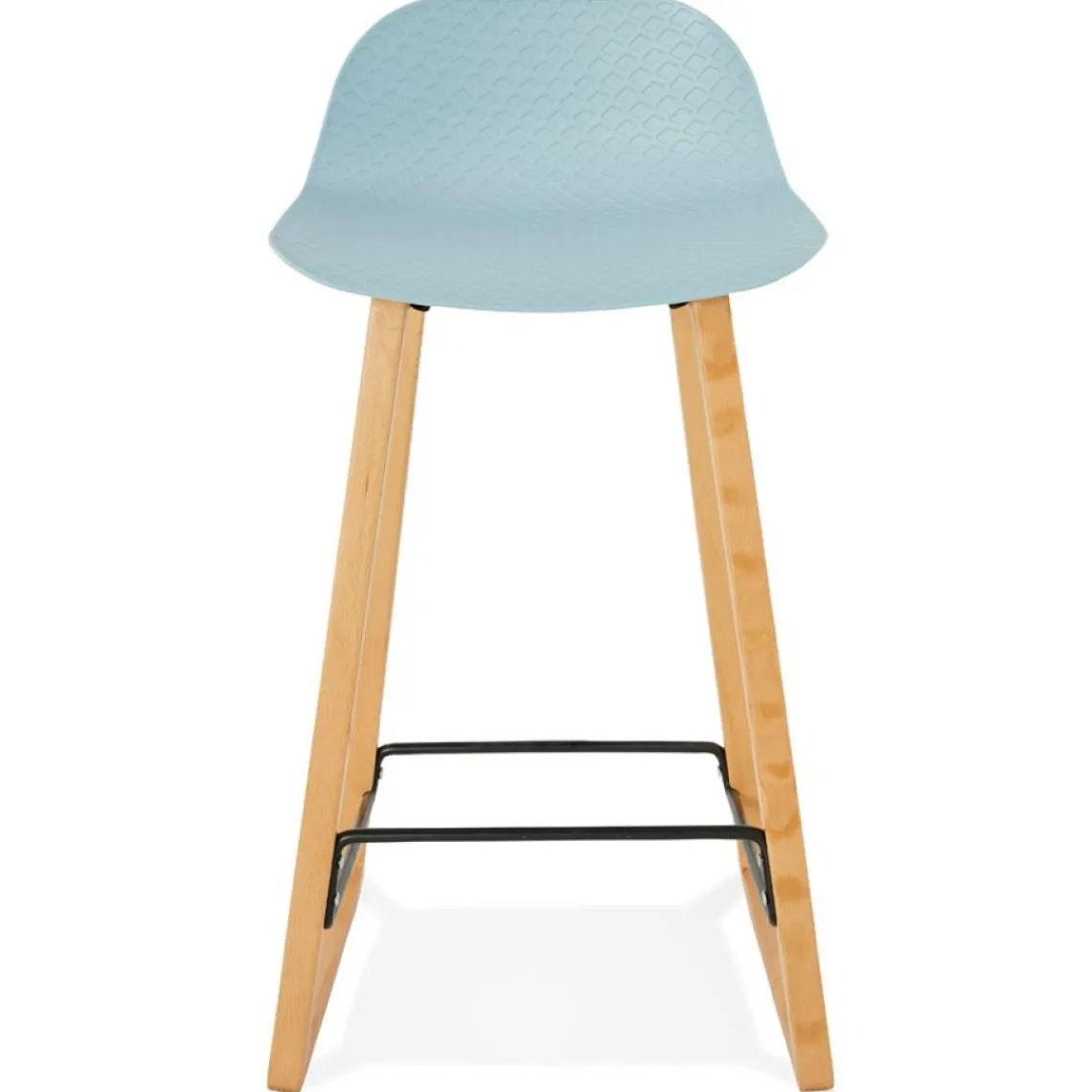 ALTEREGO Tabouret snack mi-hauteur 'MAKI MINI' bleu style scandinave Discount