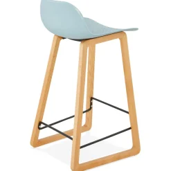 ALTEREGO Tabouret snack mi-hauteur 'MAKI MINI' bleu style scandinave Discount