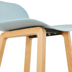 ALTEREGO Tabouret snack mi-hauteur 'MAKI MINI' bleu style scandinave Discount