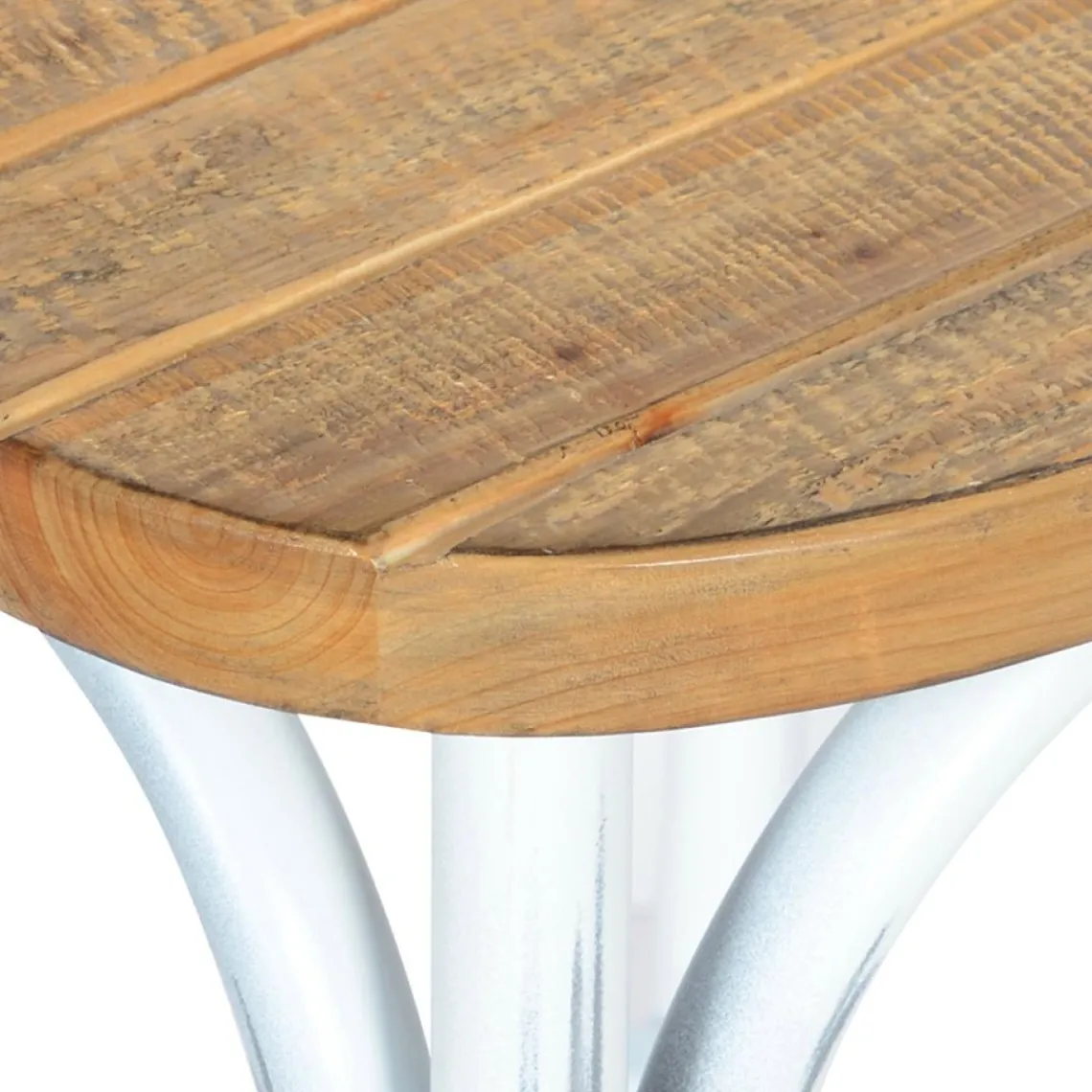 ALTEREGO Tabouret snack mi-hauteur 'COTTAGE MINI' en bois finition Noyer effet vieilli Best