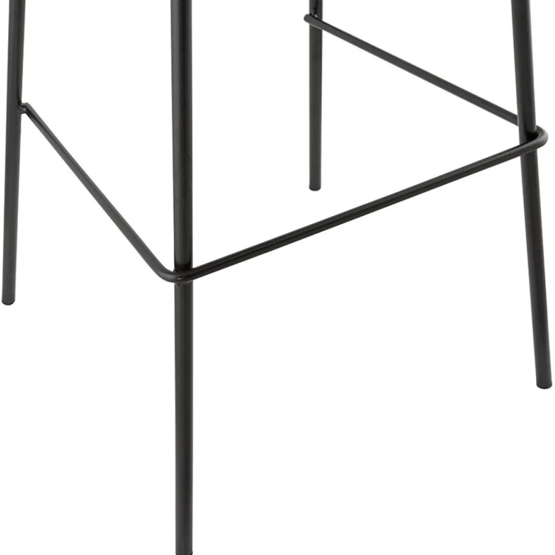 ALTEREGO Tabouret snack mi-hauteur 'TAO MINI' en microfibre brune et pieds en métal noir