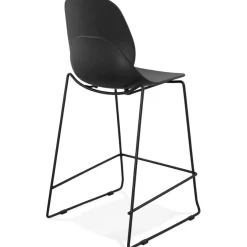 ALTEREGO Tabouret snack mi-hauteur 'BERLIN MINI' noir empilable moderne Best