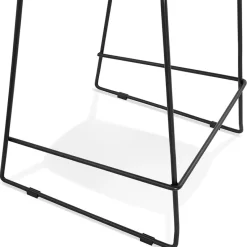 ALTEREGO Tabouret snack mi-hauteur 'BERLIN MINI' noir empilable moderne Best