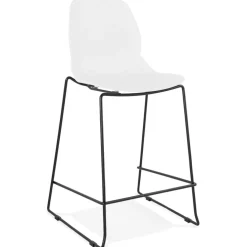 ALTEREGO Tabouret snack mi-hauteur 'BERLIN MINI' blanc empilable moderne Online