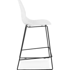 ALTEREGO Tabouret snack mi-hauteur 'BERLIN MINI' blanc empilable moderne Online