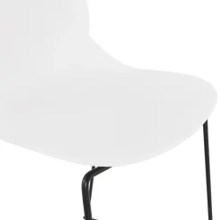 ALTEREGO Tabouret snack mi-hauteur 'BERLIN MINI' blanc empilable moderne Online