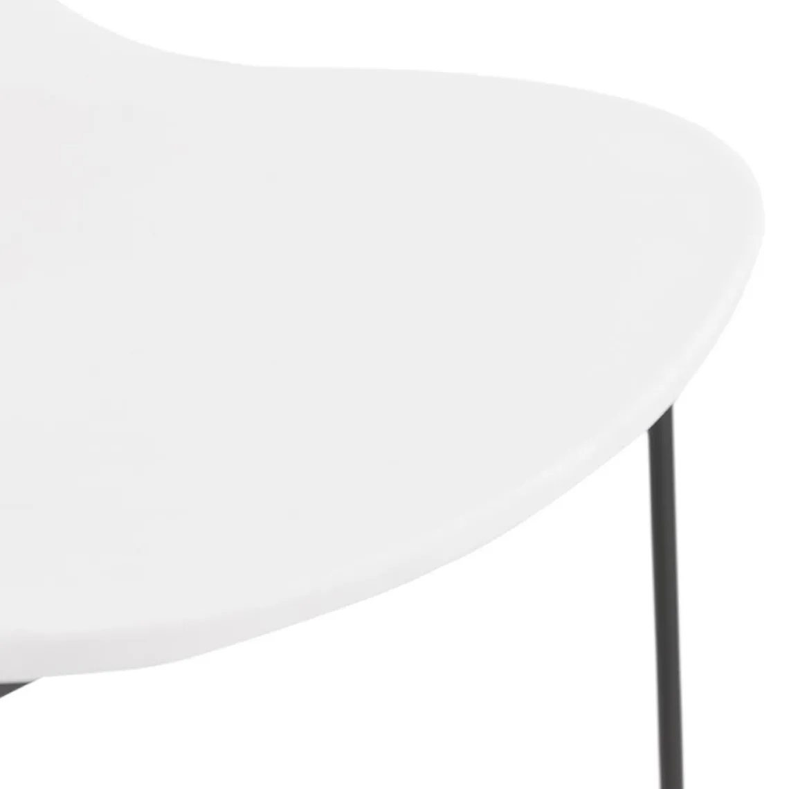 ALTEREGO Tabouret snack mi-hauteur 'BERLIN MINI' blanc empilable moderne Online