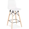 ALTEREGO Tabouret snack mi-hauteur 'MOZAIK MINI' blanc style scandinave Outlet