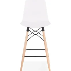 ALTEREGO Tabouret snack mi-hauteur 'MOZAIK MINI' blanc style scandinave Outlet