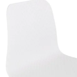ALTEREGO Tabouret snack mi-hauteur 'MOZAIK MINI' blanc style scandinave Outlet