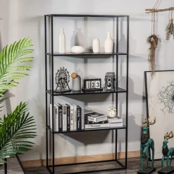 3S. x Home Étagère 4 niveaux en métal Style Industriel Noir New