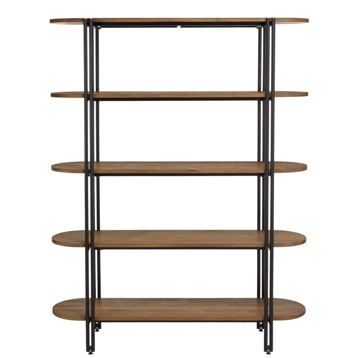 Macabane Étagère 5 niveaux open space en teck recyclé coins arrondis