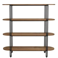 Macabane Étagère 4 niveaux open space en teck recyclé coins arrondis Online