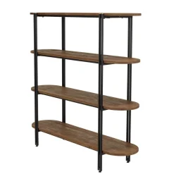 Macabane Étagère 4 niveaux open space en teck recyclé coins arrondis Online