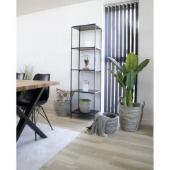 House Nordic Étagère 4 étages 170 cm Noir PERKAR Online