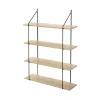 Calicosy Étagère Murale 4 Niveaux Décor Bois avec Support en métal Clearance