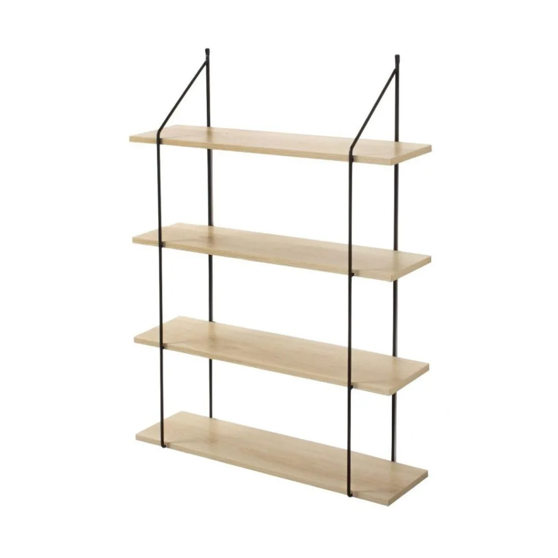 Calicosy Étagère Murale 4 Niveaux Décor Bois avec Support en métal Clearance