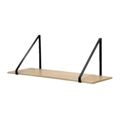 Calicosy Étagère murale grande profondeur en bois avec support en métal Best