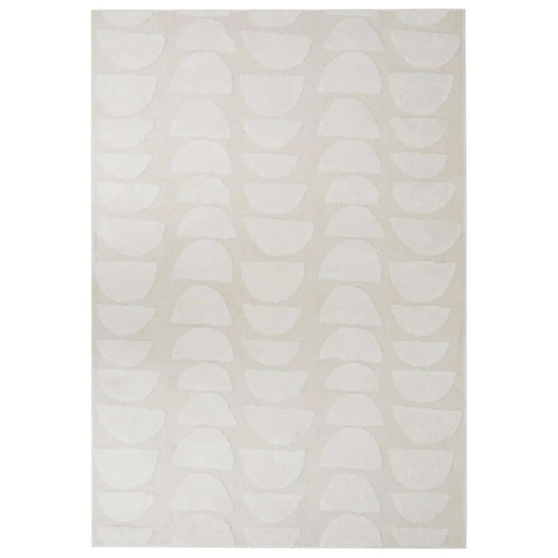 3S. x Home Tapis Anoai effet laine blanc