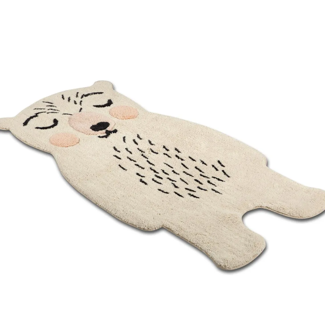 3S. x Home Tapis bébé ours en Coton crème New