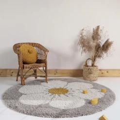 3S. x Home TAPIS BOHEMIAN ROND BEIGE DAISY Online