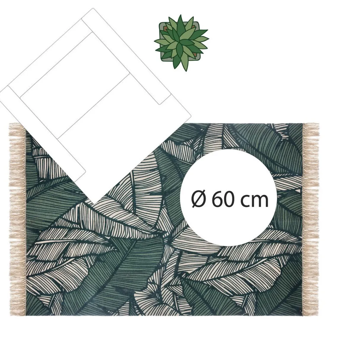 3S. x Home Tapis Coton Jungle