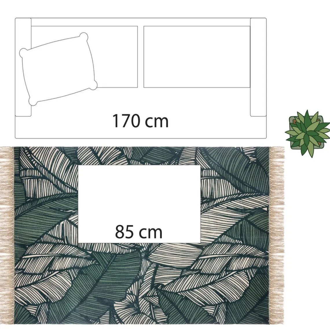 3S. x Home Tapis Coton Jungle