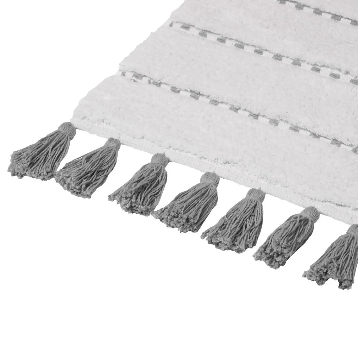 3S. x Home Tapis Coton Pom-pom Gris 50 x 75 Clearance