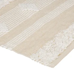 3S. x Home Tapis Coton Sable motifs petit losange Cuivre 60 x 90 Box Discount