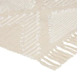 3S. x Home Tapis Coton Sable motifs petit losange Cuivre 60 x 90 Box Discount