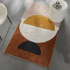 Today Tapis coton tufte motifs demi-cercle Retro Mood Discount