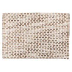 3S. x Home Tapis de bain tressé taupe Beige