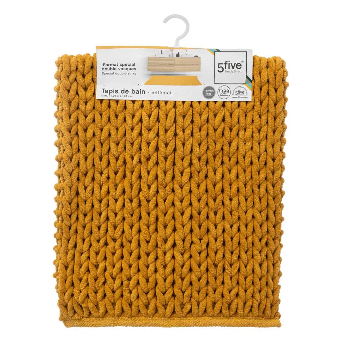 3S. x Home Tapis de bain 50x120 cm Jaune Clearance