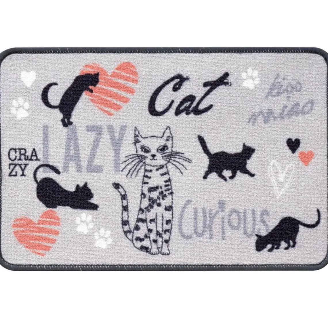 Becquet Tapis de Cuisine CRAZY-CAT Gris 46x98 Online