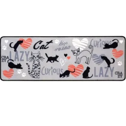 Becquet Tapis de Cuisine CRAZY-CAT Gris 46x98 Online