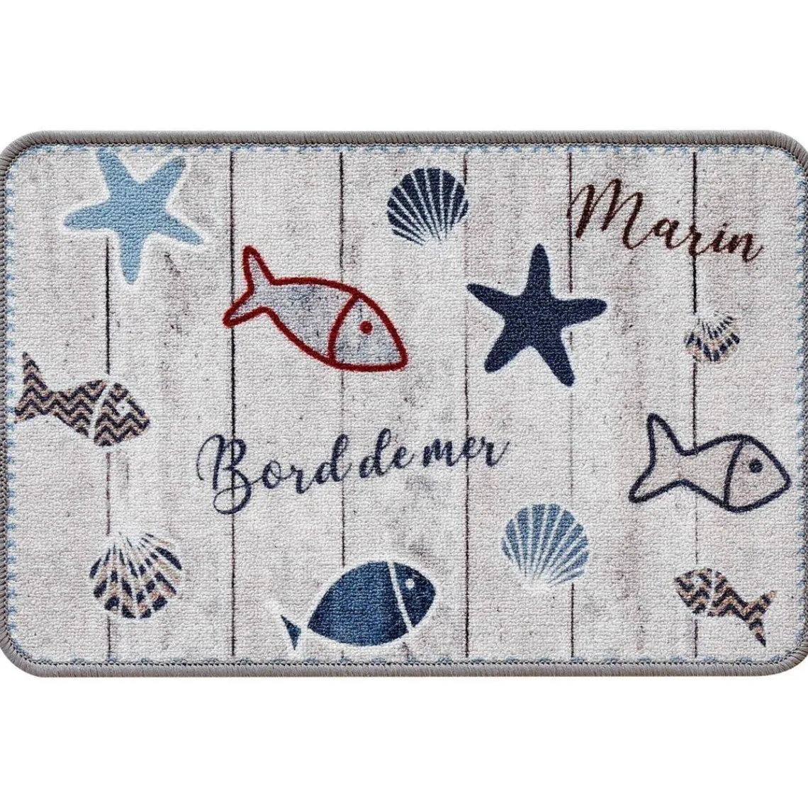 Becquet Tapis de cuisine motifs bord de mer PISCO 40X60 Discount