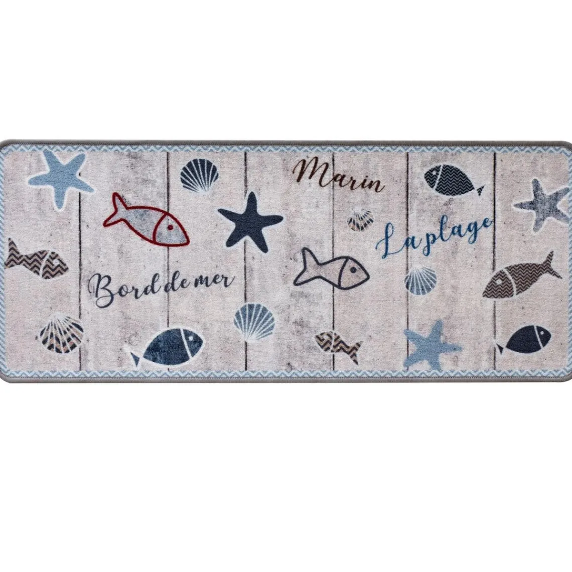 Becquet Tapis de cuisine motifs bord de mer PISCO 40X60 Discount