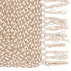 3S. x Home Tapis de Salon Jute en Coton FLOR Beige Clearance