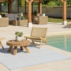 Macabane Tapis d’extérieur gris chiné QUENTIN