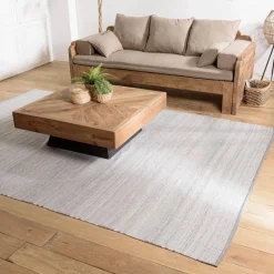 Macabane Tapis d’extérieur rectangulaire gris et blanc QUENTIN Best