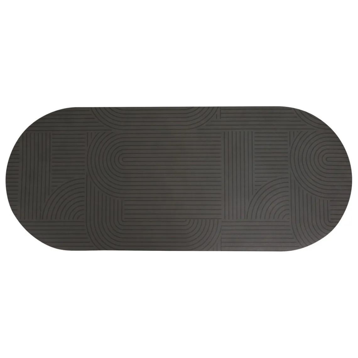 3S. x Home Tapis diatomite anti-dérapant oval Noir Best