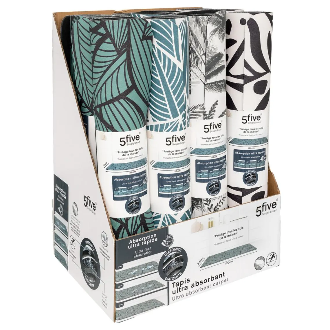 3S. x Home Tapis diatomite blanc et noir Online