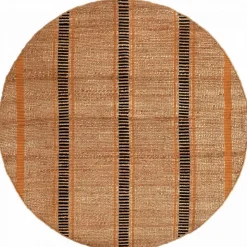 Maison Vivaraise Tapis Eden Ocre diamètre 160 Sale